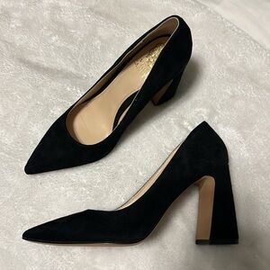 Vince Camuto Black Suede Ableen Pumps